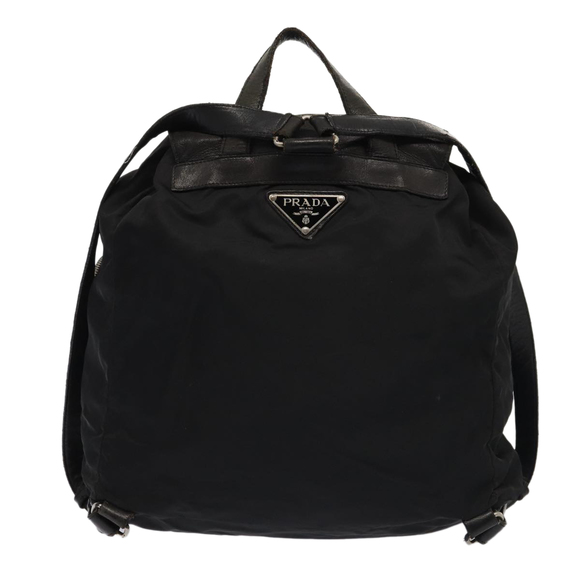 PRADA Backpack Nylon Leather Black Auth 87351 - Picture 2 of 16